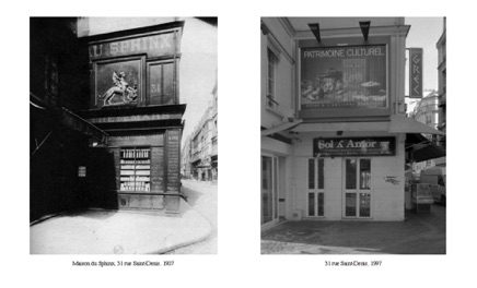 Maison du Sphinx, 31 rue Saint-Denis,1907/1997 Maison du Sphinx, 31 rue Saint-Denis,1907/1997